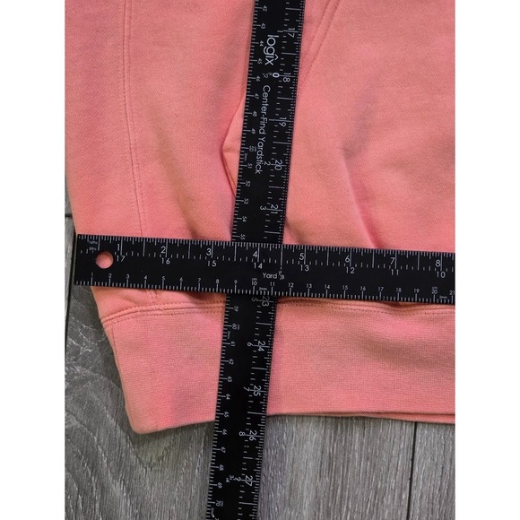 Nike Womens Pullover Hoodie Salmon Pink Fleece Sweatshirt Size Medium - Picture 5 of 8